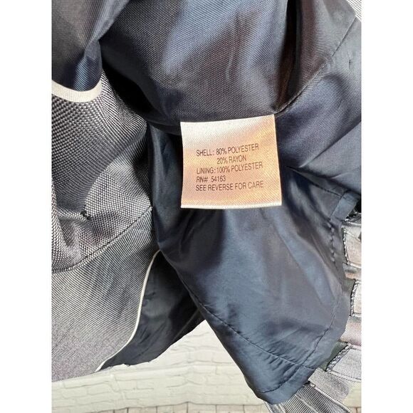 CALVIN KLEIN gray collared classic career peplum blazer jacket size 4 NWOT - Picture 10 of 10